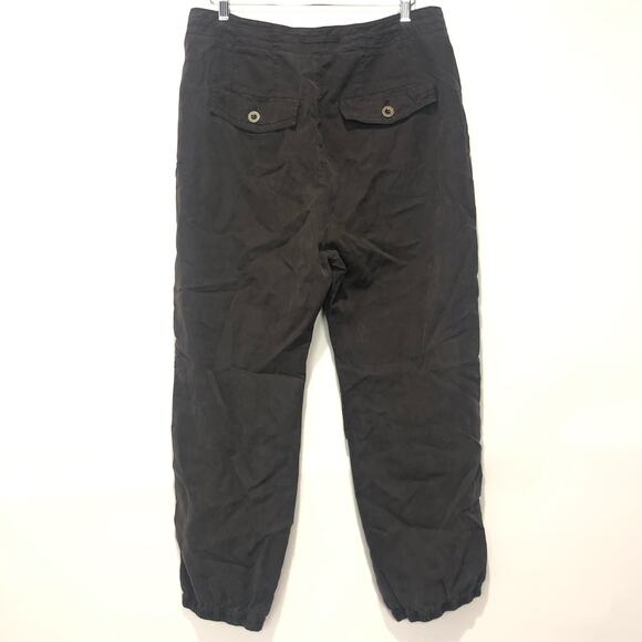 NWT By Anthropologie Slouchy Aviator Pants Carbon Brown Size 14 - Picture 7 of 15